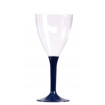 VERRE A VIN PLASTIQUE BLEU MARINE