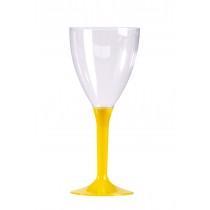 VERRE A VIN PLASTIQUE JAUNE
