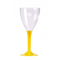 VERRE A VIN PLASTIQUE JAUNE