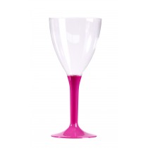 VERRE A VIN PLASTIQUE ROSE