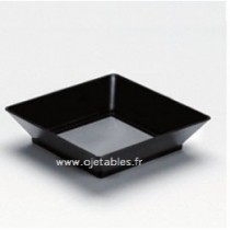 VERRINE PLASTIQUE MINI ASSIETTE NOIRE