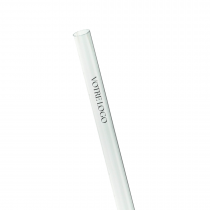 Paille personnalisée Blanche PLA compostable Ø6x20cm 