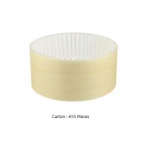 Boite en bois ronde + caissette 15cl sans couvercle Ø8cm