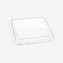 Couvercle pour assiette carrée pulpe de canne 192 mm