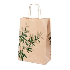SAC SOS AVEC POIGNÉES "FEEL GREEN"  80 G/M2 20+10x29 CM MARRON KRAFT (250 UNITÉ)