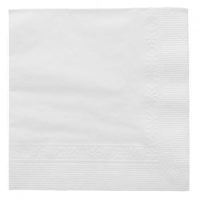 SERVIETTES 2 PLIS  18 G/M2 20x20 CM BLANC OUATE (4800 UNITÉ) - Garcia de Pou