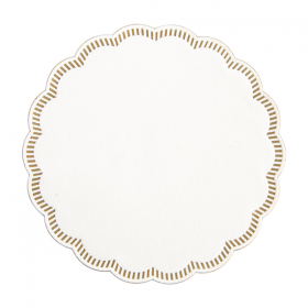 DESSOUS DE VERRE 9 PLIS  8x18 G/M2 + (30+12) G/M2 Ø9 CM BLANC OUATE (3000 UNITÉ) - Garcia de Pou