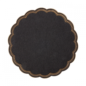 DESSOUS DE VERRE 9 PLIS  8x18 G/M2 + (30+12) G/M2 Ø9 CM NOIR OUATE (3000 UNITÉ) - Garcia de Pou