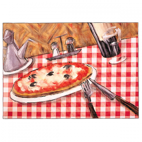 SETS DE TABLE OFFSET "PIZZA" 70 G/M2 31x43 CM QUADRICHROMIE PAPIER (2000 UNITÉ) - Garcia de Pou