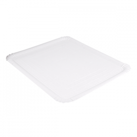 PLATEAUX PÂTISSERIE - MOYENS  1270 G/M2 40x50 CM BLANC CARTON (25 UNITÉ) - Garcia de Pou