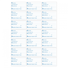 100 FEUILLES x 21 ÉTIQUETTES POUR BARQUETTES TESTEUR  6,8x3,8 CM BLANC PAPIER (1 UNITÉ) - Garcia de Pou