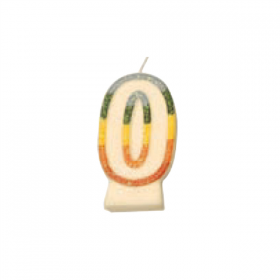BOUGIES ANNIVERSAIRE N.0 GIVRE  9 CM BLANC CIRE (24 UNITÉ) - Garcia de Pou