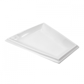 ASSIETTE TRAPEZOIDALE  43x39x4 CM BLANC PORCELAINE (6 UNITÉ) - Garcia de Pou