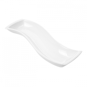 PLATEAUX FORME "S"  30,5 CM BLANC PORCELAINE (6 UNITÉ) - Garcia de Pou