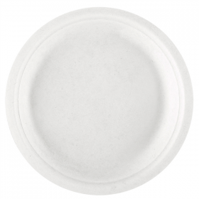 ASSIETTES "BIONIC"  Ø 18x1,8 CM BLANC BAGASSE (1000 UNITÉ) - Garcia de Pou