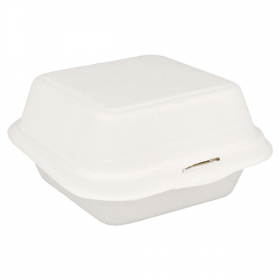 COQUILLES HAMBURGER "BIONIC" 450 ML 15,2x15x8,4 CM BLANC BAGASSE (600 UNITÉ) - Garcia de Pou