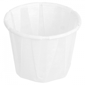 POTS TRAITEUR PLISSÉ 22 ML (0,7 oz) 80 G/M2 Ø3,8/2,6x2,8 CM BLANC PARCH.INGRAISSABLE (250 UNITÉ) - Garcia de Pou