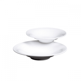 ASSIETTES CREUSES  Ø 28 CM BLANC PORCELAINE (12 UNITÉ) - Garcia de Pou