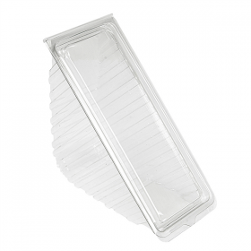 BOÎTES TRIANGULAIRES SANDWICH DOUBLE   11x11x6,5 CM TRANSPARENT RPET (1080 UNITÉ)