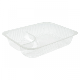 BARQUETTES 2 COMPARTIMENTS "NACHOS"  18,5x14x3,8 CM TRANSPARENT OPS (900 UNITÉ) - Garcia de Pou