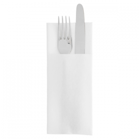 Pochette Serviette DOUBLE POINT® 30x40 Blanc Personnalisé  