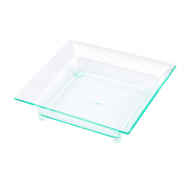 MISES EN BOUCHE RÉUTILISABLES "CARRÉ"  6,3x6,3x1,5 CM VERT D"EAU PS (720 UNITÉ) - Garcia de Pou