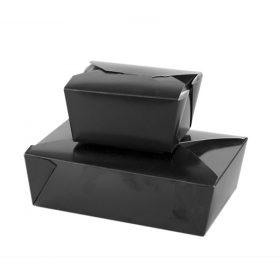 BOÎTES AMÉRICAINES MICRO-ONDABLES 2910 ML 400 G/M2+PP 21,7x21,7x6,4 CM NOIR CARTON (35 UNITÉ) - Garcia de Pou