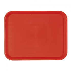 PLATEAU FAST FOOD  27,5x35,5 CM ROUGE PP (1 UNITÉ) - Garcia de Pou