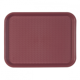 PLATEAU FAST FOOD  27,5x35,5 CM BORDEAUX PP (1 UNITÉ) - Garcia de Pou