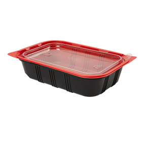 BARQUETTES MICRO-ONDABLES REPAS INDIVIDUEL  21,5x14,5x5 CM NOIR PP (400 UNITÉ) - Garcia de Pou