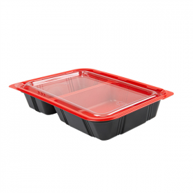BARQUETTES MICRO-ONDABLES REPAS INDIVIDUEL  23,9x15x4,5 CM NOIR PP (400 UNITÉ) - Garcia de Pou