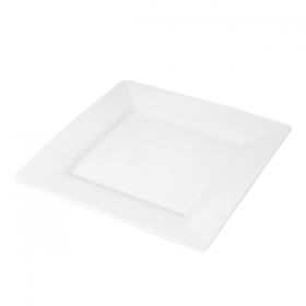 ASSIETTES CARRÉES  25x25 CM BLANC PORCELAINE (12 UNITÉ) - Garcia de Pou