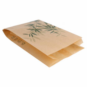 SACHETS PAPIER "Feel Green" 14+7x22cm