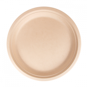 ASSIETTES "BIONIC"  Ø 30x2,5 CM NATUREL BAGASSE (200 UNITÉ) - Garcia de Pou