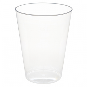VERRES INJECTÉS 200 ML Ø 7,5/5,1x9,7 CM TRANSPARENT CRISTAL PS (1000 UNITÉ) - Garcia de Pou
