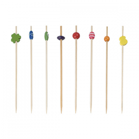PIQUES DÉCORÉES  12 (h) CM ASSORTI BAMBOU (100 UNITÉ) - Garcia de Pou