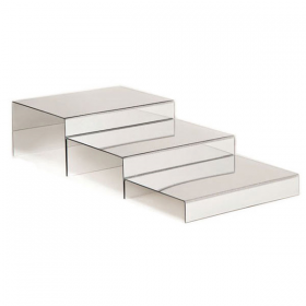 3 U. STANDS BUFFET MIROIR  30x25x2,5/7,5/13 CM ACRYLIQUE (1 UNITÉ) - Garcia de Pou
