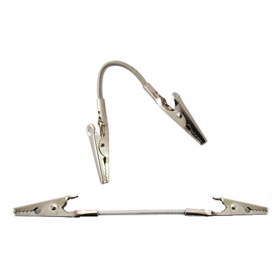PORTE ÉTIQUETTES DOUBLE "ALLIGATOR"  1x15,5 (h) CM ARGENTE INOX (12 UNITÉ) - Garcia de Pou