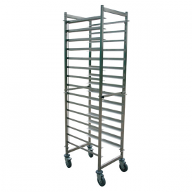 CHARRIOT PLAQUES G/N 2/1 20 NIVEAUX  59x66x173 CM ARGENTE INOX (1 UNITÉ) - Garcia de Pou