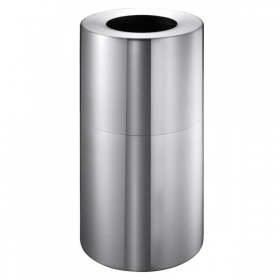 POUBELLE DE LUXE  Ø 38x77,5 CM ARGENTE ALUMINIUM (1 UNITÉ) - Garcia de Pou