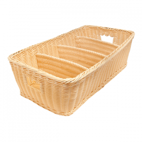 CORBEILLE POUR COUVERTS SIMILAIRE OSIER  53x31x15 CM NATUREL PP (1 UNITÉ) - Garcia de Pou
