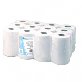 ESSUIE-MAINS "MINI-BARRIL" ECOLABEL 2 PLIS - 160 FEUILLES  19 G/M2 Ø 13x20 CM BLANC OUATE (12 UNITÉ) - Garcia de Pou