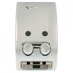 DISTRIBUTEUR SAVON 2 PRODUITS  14,5x9,7x27 ARGENTE CHROME (1 UNITÉ) - Garcia de Pou