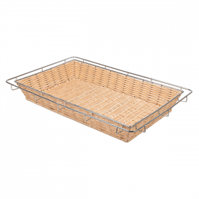 CORBEILLE SIMILAIRE OSIER  58,3x38,6x8,3 CM NATUREL PP (1 UNITÉ) - Garcia de Pou