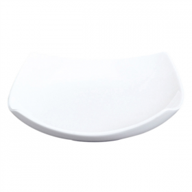 ASSIETTES CARRÉES INCURVÉES  27,5x27,5x6,6 CM BLANC PORCELAINE (12 UNITÉ) - Garcia de Pou