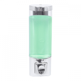 DISTRIBUTEUR DE SAVON 400 ML 6,5x6,3x20,3 CM ARGENTE ABS (1 UNITÉ) - Garcia de Pou