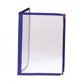 MENU "AMÉRICAIN" DIN-A5 2 CORPS   BLEU PVC (1 UNITÉ) - Garcia de Pou