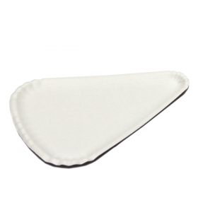 ASSIETTES TRIANGULAIRES  300 G/M2 24x18 CM BLANC CARTON (1000 UNITÉ) - Garcia de Pou