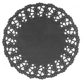 DENTELLES RONDES AJOURÉES  40 G/M2 Ø 14 CM NOIR PAPIER (250 UNITÉ) - Garcia de Pou
