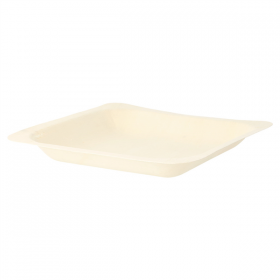 ASSIETTES CARRÉES "WOOD"  14x14x2 CM NATUREL BOIS (50 UNITÉ) - Garcia de Pou